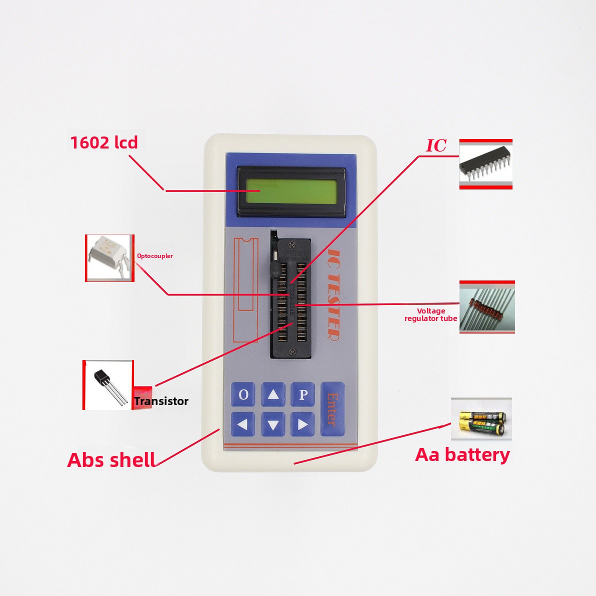 Electronics Repair Shops - TSH‑06F ICトランジスタテスター 電子修理店 DIYプロジェクト 実験室機器用