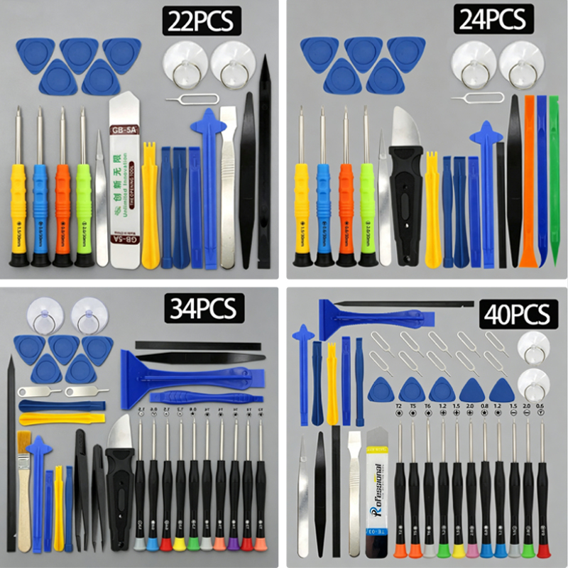 Electronics Repair Business - 多機能修理キット 22/24/34/40 ピースセットゲームコンソール携帯電話ドライバーツール分解と修理に使用
