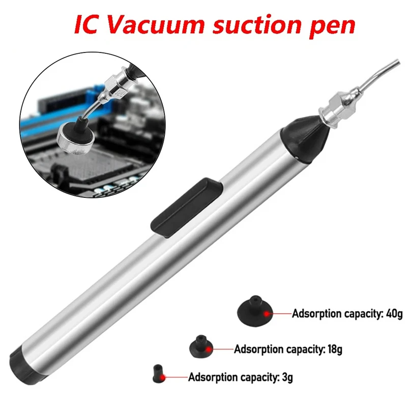 Electronics Repair Business - 手動真空吸引ペンキット 3 ノズル SMD IC 抽出器チップリムーバーツール電話