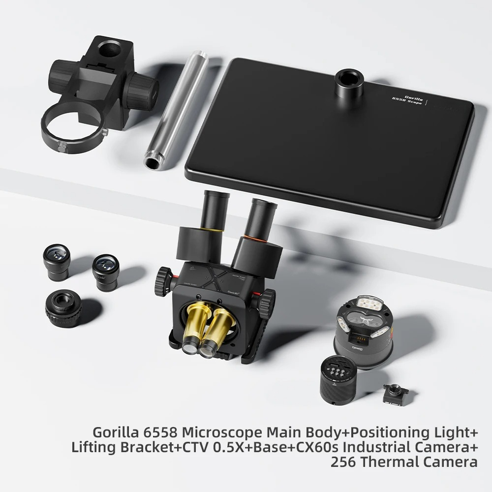 Qianli 6558ゴリラ三眼顕微鏡、6.5倍～58倍ズー - Electronics Repair In Usa のレビューと価格