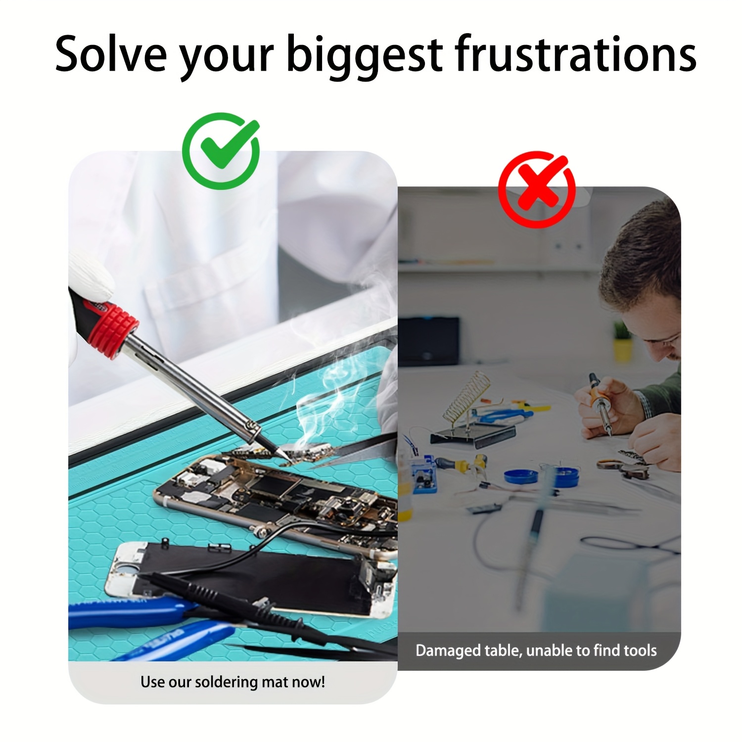 耐熱はんだマット絶縁電話修理マットネジシリコンテーブルマット - Electronics Repair Business のレビューと価格