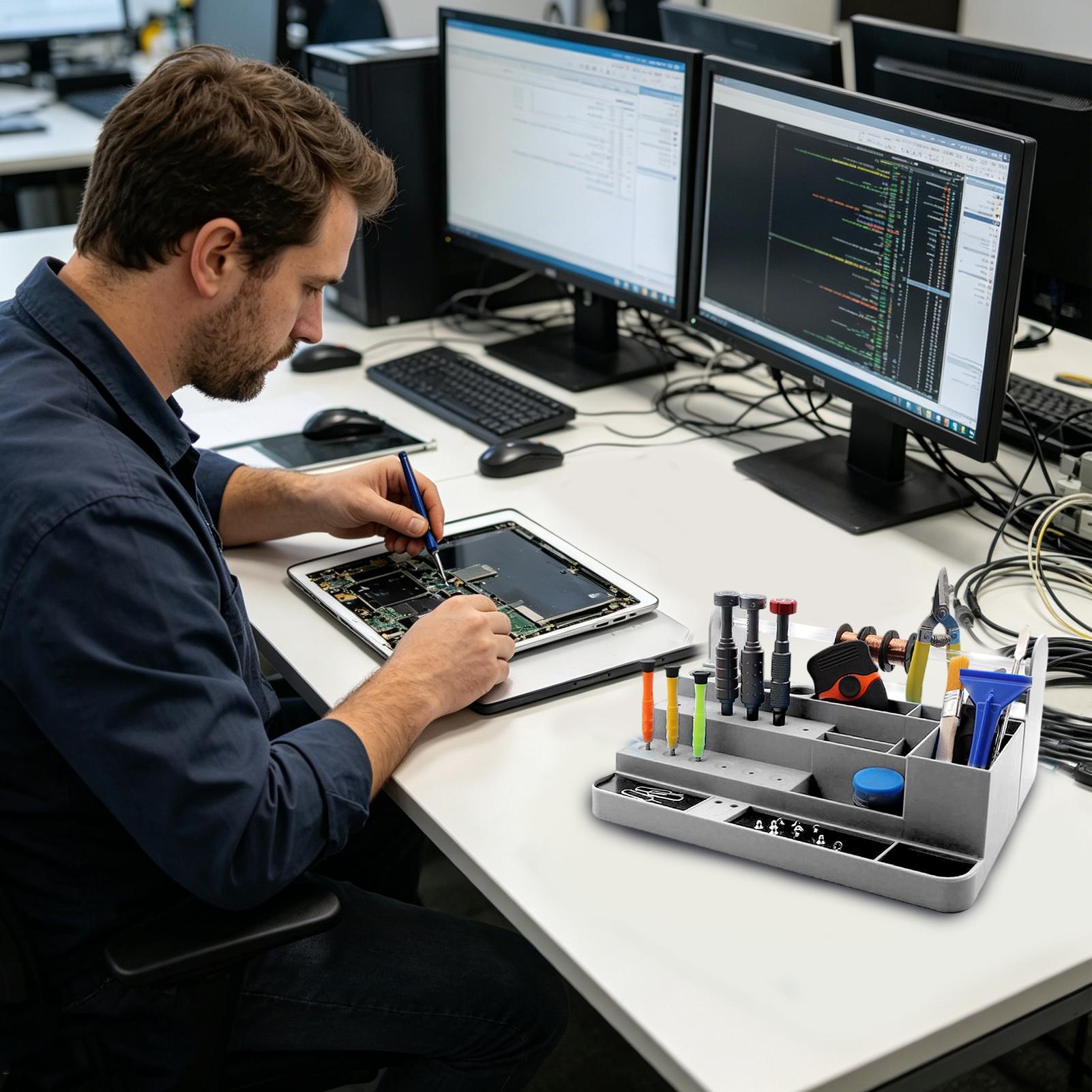 ドライバーホルダー 高耐久性 マルチコンパートメント 省スペ - Electronics Repair Shops のレビューと価格