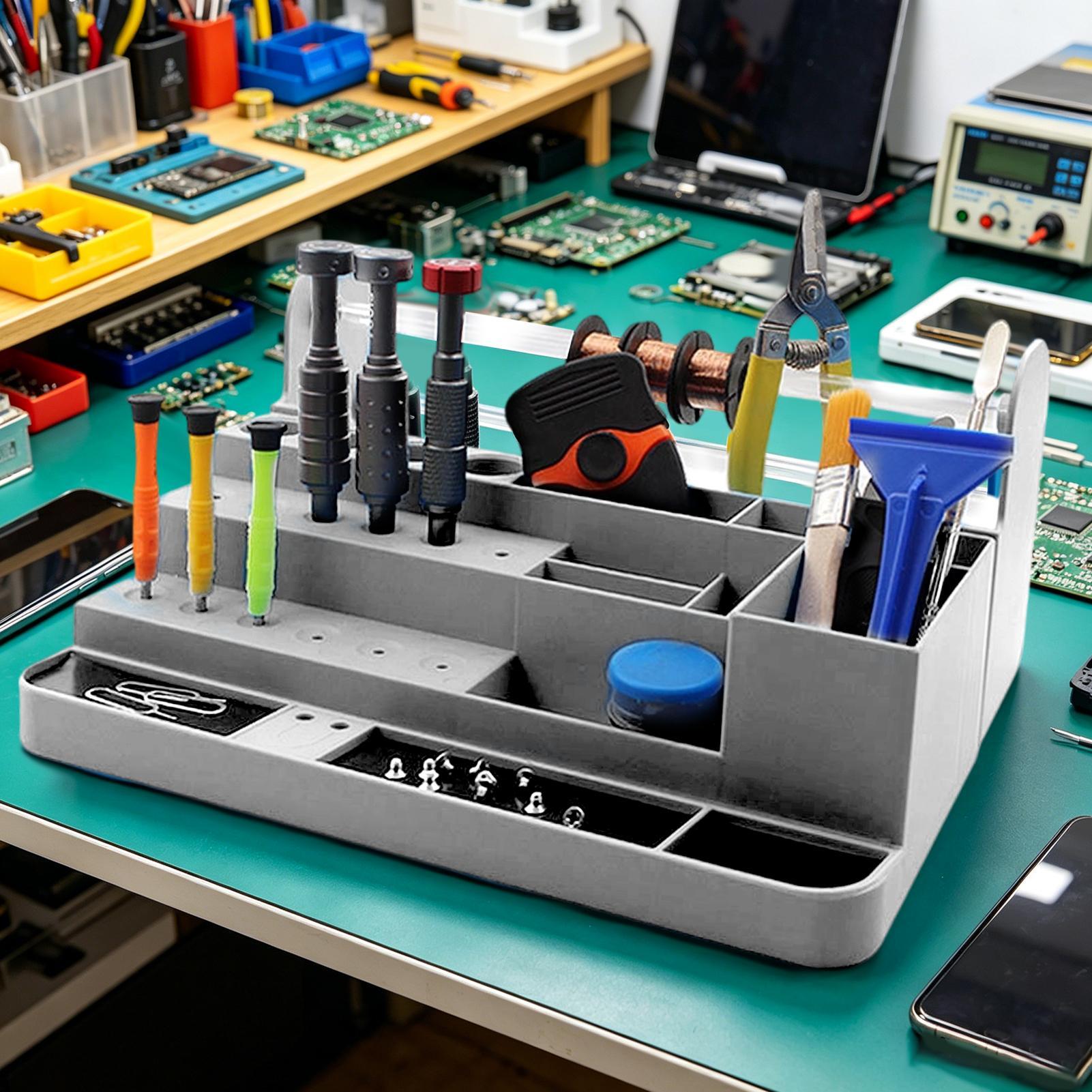ドライバーホルダー 高耐久性 マルチコンパートメント 省スペ - Electronics Repair Shops のレビューと価格